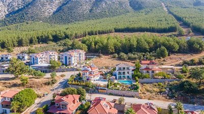 Exquisite Fethiye Detached Villa In Ovacik With A Private Pool For Sale - Distant arial view