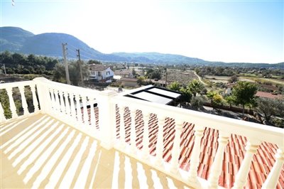 Beautiful Detached Private Villa In Fethiye For Sale - Bedroom balcony with stunning views