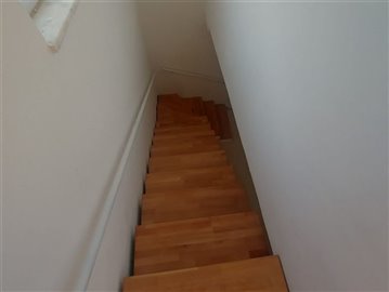Beautiful Duplex Garden Apartment  in Gocek For Sale - Modern wooden staircase