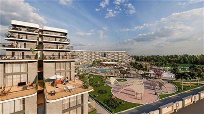 Amazing Off-Plan Project Of Antalya Apartments For Sale - View to large complex