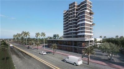 Luxury Off-Plan Antalya Properties For Sale - View from street to complex