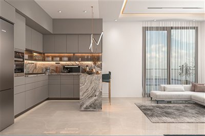 Luxury Off-Plan Antalya Properties For Sale - Stylish modern kitchen