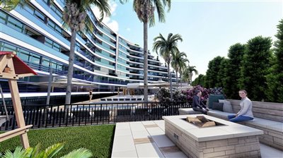 Impressive Antalya Apartments For Sale - Communal seating areas in exterior