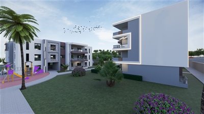 Nearing Completion Modern Kusadasi Apartments For Sale - Pretty social gardens