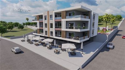 Nearing Completion Modern Kusadasi Apartments For Sale - Cafe