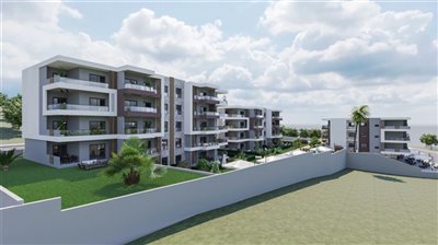 Nearing Completion Modern Kusadasi Apartments For Sale - Walled for security