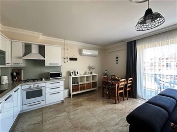Stylish four-bedroom Duplex Apartment in Dalyan For Sale - Large open-plan kitchen and living space