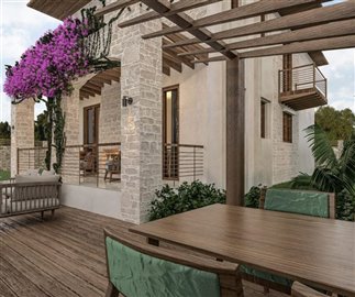 Nearing Completion Detached Stylish Marmaris Duplex Villas For Sale – Semi-covered pergola in the private garden
