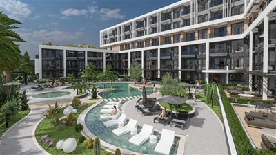 Impressive Off-Plan Antalya Apartments For Sale - Communal areas and sun terraces