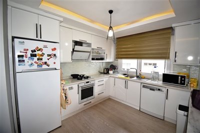 Spacious Fethiye Four Bedroom Duplex Apartment For Sale In A Popular Residential Location- Fully fitted modern kitchen
