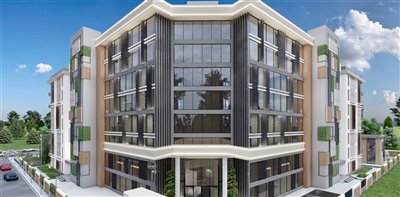 Off-Plan Luxury Smart Home Apartments Close To Lara In Altintas - Modern apartment building