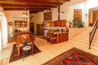 Charming Dalyan Villa For Sale With Private Infinity Pool - View from lounge to kitchen