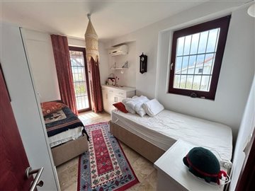 Detached Sea View Villa in Akbuk For Sale- Second bedroom with balcony