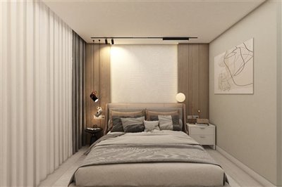 Stylish Properties In Antalya For Sale - Modern double bedroom