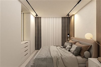 Stylish Properties In Antalya For Sale - Modern design bedroom