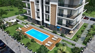 Stylish Properties In Antalya For Sale - A small modern complex