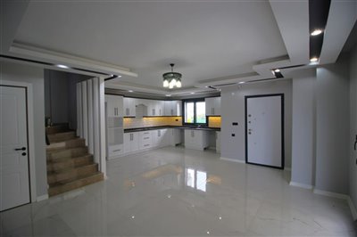 Modern Brand-New Detached Didim Villa For Sale – Open-plan spacious living room