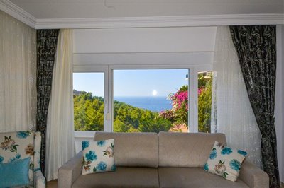 Immaculate Sea View 3-Bed Apartment For Sale In Kargicak - Magnificent sea views from the living room