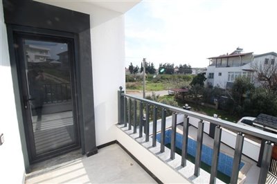 Detached Four-Bed Private Didim Villa For Sale – Balcony with views over the pool and gardens