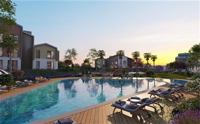 Enchanting Off-Plan Kusadasi Apartments For Sale - Large communal pool and sun terraces