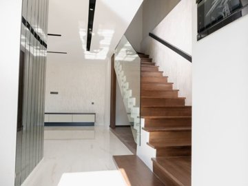 Detached State-Of-The-Art Kusadasi Villa - Chic, glass railed, modern staircase