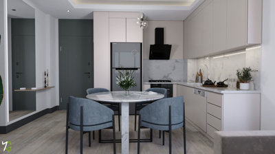 Simplistic Antalya Apartments For Sale - Dining space in the modern kitchen