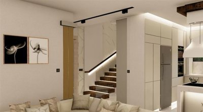 Exceptional Off-Plan Detached Duplex Kusadasi Villa - Stylish open-plan living room through to kitchen