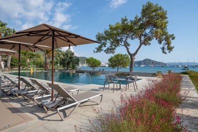 Prestigious Garden Apartment  in Gocek for sale - Breathtaking sea views from communal pool