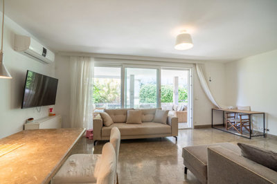 Prestigious Garden Apartment  in Gocek for sale - Looking through to lounge from kitchen