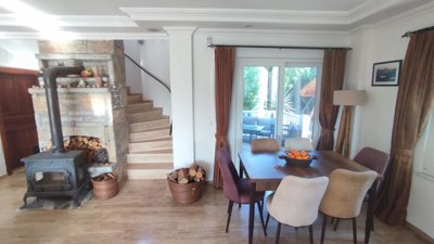 Must-See, Restored Traditional Dalyan Villa For Sale - Dining area with access outside and staircase