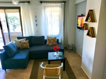 Riverside Dalyan Duplex Apartment For Sale - Spacious TV lounge area