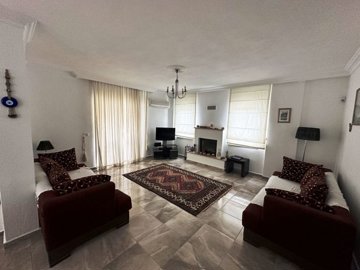 Renovated Private Dalyan Property For Sale - Spacious lounge with fireplace