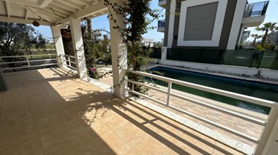Charming Detached Villa For Sale in Belek, Antalya - Terrace overlooking the private pool