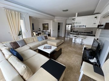 Spacious Duplex Apartment For Sale in Antalya - Spacious, open-plan living area