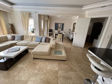 Spacious Duplex Apartment For Sale in Antalya - View from kitchen to the dining area