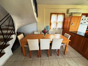 Charming Private Dalyan Property For Sale - Dining area next to winding staircase