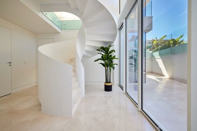 Luxury Bodrum Newly Built Elite Property For Sale - Modern winding staircase
