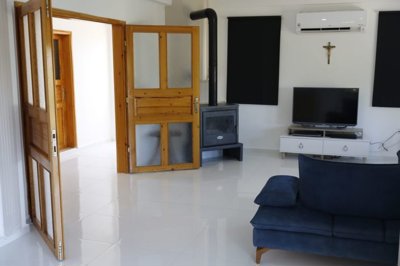 Charming 3-Bed Fethiye Property For Sale - Lounge with newly laid ceramic flooring