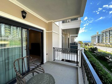 Exquisite Fully Furnished Kargicak Apartment For Sale - Shady balcony with surrounding views