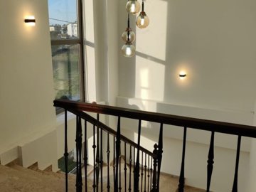 Prime Location Villa For Sale in Antalya - View of ornate lighting features from top floor landing