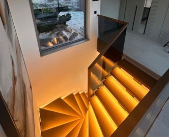 Exclusive Properties For Sale in Bodrum - View down the staircase from first floor landing