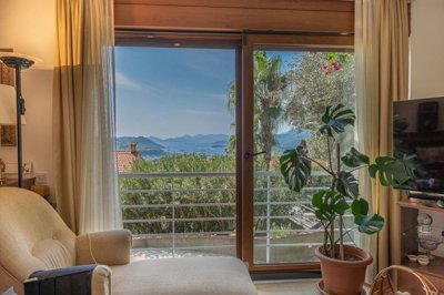 A picturesque Garden Duplex Apartment in Fethiye For Sale - Sea views from the lounge