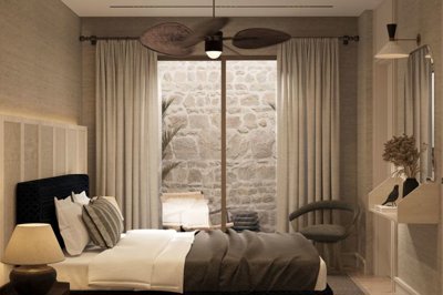 Desirable Sea View Bodrum Properties For Sale - Stylish double bedroom