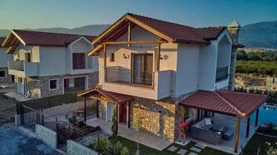 Detached Sea View Kusadasi Villa Is For Sale - Main view of the modern duplex villa