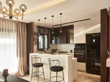 Detached Sea View Kusadasi Villa Is For Sale - Kitchen with breakfast bar