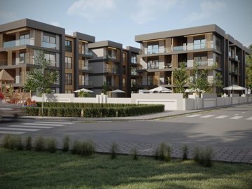 City-View Apartments For Sale In Kusadasi - Street view to the complex
