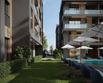City-View Apartments For Sale In Kusadasi - Landscaped communal gardens