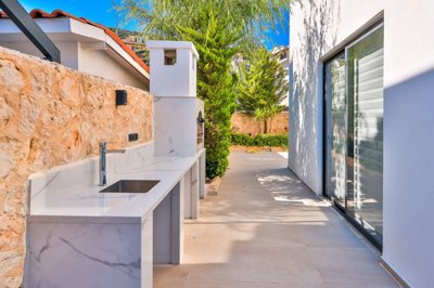Deluxe Kalkan Property For Sale - Large private exterior with a kitchenette