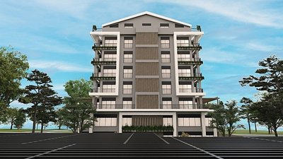 Desirable Properties in Altintas, Antalya For Sale - A modern apartment block