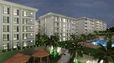 Notable Apartment with On-Complex Facilities For Sale In Kusadasi - Social areas with pergola seating